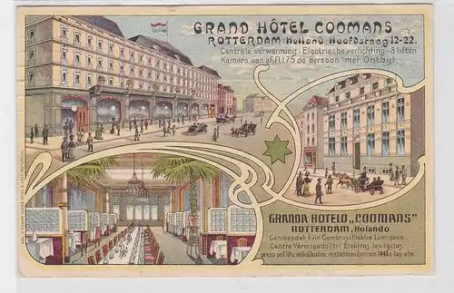 41340 Ak Lithographie Rotterdam Grand Hotel Coomans 1909