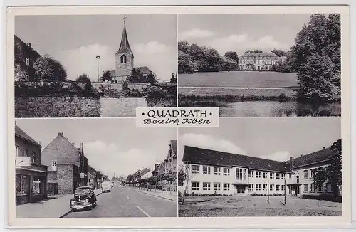 91410 Mehrbild AK Quadrath Bezirk Köln - Kirche und diverse Ortsansichten 1952