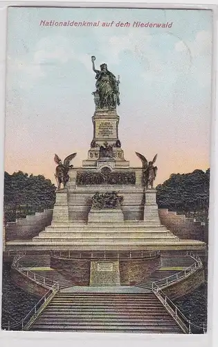89739 Präge AK Nationaldenkmal auf dem Niederwald mit Sonderstempel 1907