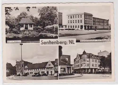 902168 Mehrbild Ak Finsterwalde NLausitz - Bergingenieurschule, HO-Kaufhaus 1958