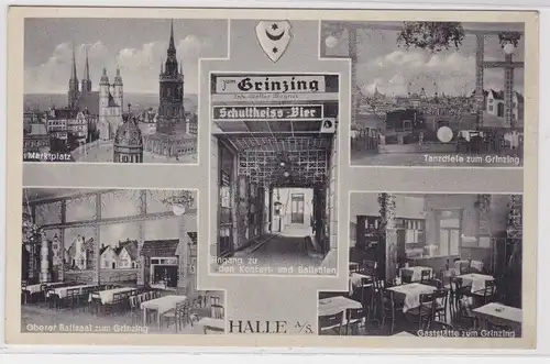 90528 AK Halle a.S. - Gaststätte zum Grinzing mit Schultheiss-Bier Inh. W.Wegner