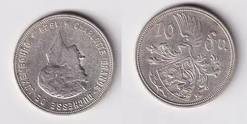 10 Franc Silber Münze Luxemburg Charlotte (1919-64) 1929 f.vz (165415)