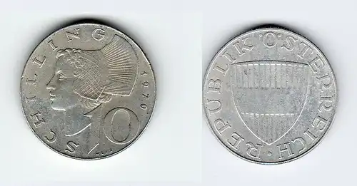 10 Schilling Silber Münze Österreich 1970 (129975)