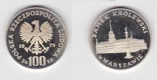 100 Zloty Silber Münze Polen Wiederaufbau des Warschauer Königschlosses (131573)