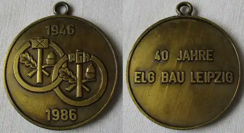 DDR Medaille 40 Jahre PGH ELG Bau Leipzig 1946-1986 (148936)