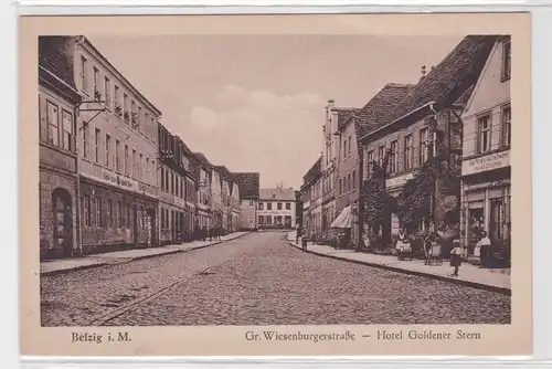 63896 Ak Belzig Gr.Wiesenburgerstraße Hotel goldener Stern um 1930