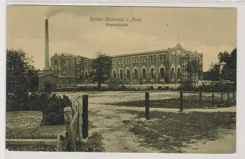 08510 Ak Raths-Damnitz Dębnica Kaszubska in Pommern Papierfabrik 1907