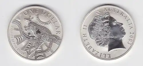 1 Dollar Silber Münze Australien Rotes Riesen Känguru 2003 1 Unze Ag (131083)