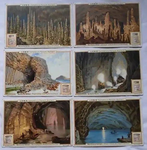 Liebigbilder Serie Nr. 453, Berühmte Höhlen, komplett Jahrgang 1900 (L123379)