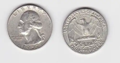 1/4 Dollar Silber Münze USA 1957 (147106)