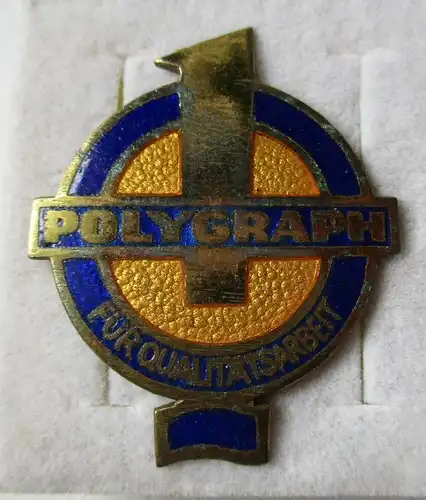 DDR Abzeichen VEB Polygraph Leipzig Für Qualitätsarbeit (134943)