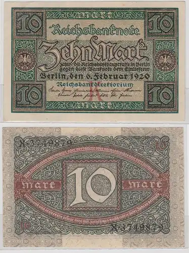 10 Mark Banknote Berlin 6.Februar 1920 Rosenberg 63 a fast kassenfrisch (152953)
