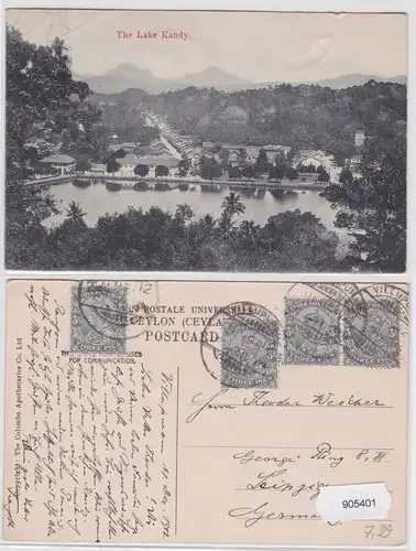 905401 AK The Lake Kandy - Kiri Muhuda, Milchmeer in Kandy Sri Lanka 1912