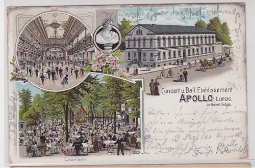 904857 Lithografie AK Leipzig - Concert und Ball Etablissement Apollo 1905