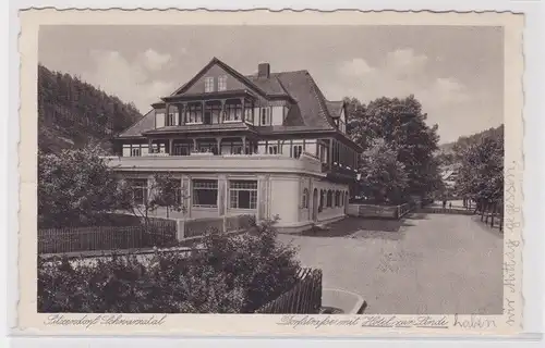 905444 AK Sitzendorf Schwarzatal - Dorfstraße mit Hotel zur Linde 1928
