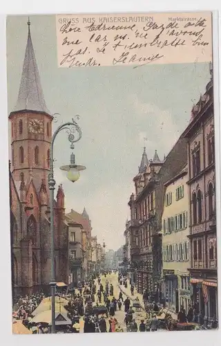 85067 Ak Gruß aus Kaiserslautern Marktstrasse 1902