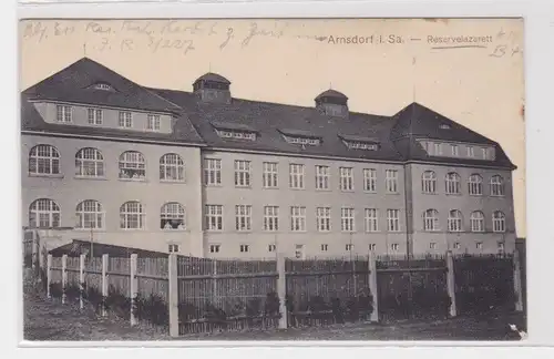 34855 AK Arnsdorf - Reservelazarett 1915, Soldatenbrief