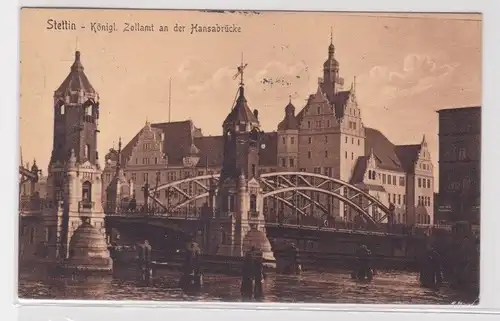 903021 AK Stettin (Szczecin) - Königliches Zollamt an der Hansabrücke 1911