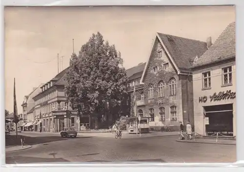 74287 Ak Finsterwalde Niederlausitz - Thälmannstraße mit Postamt 1970
