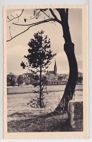 66072 AK Grüna in Sachsen - Ortsansicht hinter Feldpartie 1954
