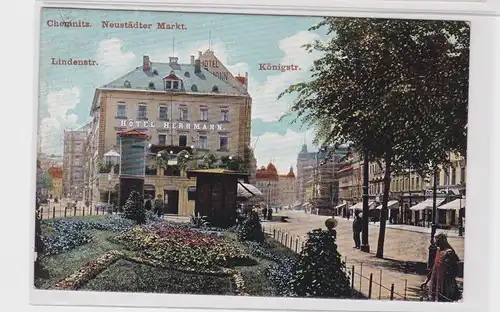 906291 AK Chemnitz - Neustädter Markt, Königstr., Lindenstr. 1909