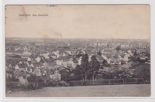 905018 Feldpost Ak Harthau Bez. Chemnitz - Panoramaansicht 1917
