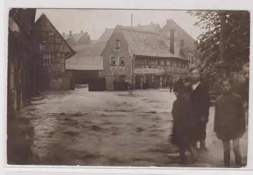 903886 Foto Ak Meuselwitz Hochwasser am 27.Mai 1921