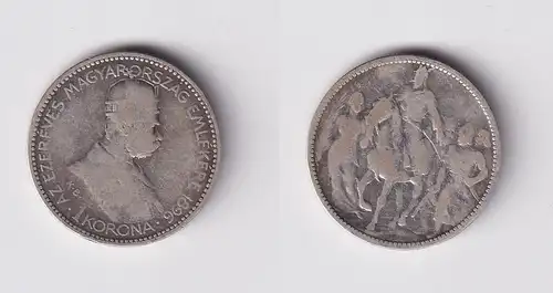 1 Krone Silber Münze Ungarn 1896 K.B. (162289)