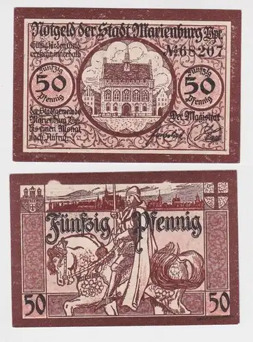 50 Pfennig Banknote Notgeld Stadt Marienburg Westpr. (1919) (141364)