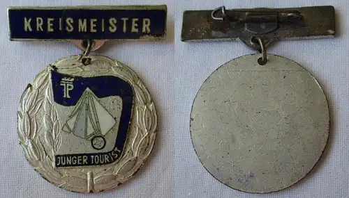 DDR Abzeichen Kreismeister Junger Tourist in Silber Junge Pioniere (111035)
