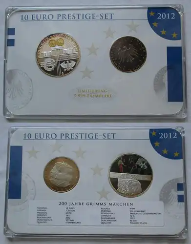 KMS BRD 10 Euro Prestige-Set 200 Jahre Grimms Märchen 2012 (143728)