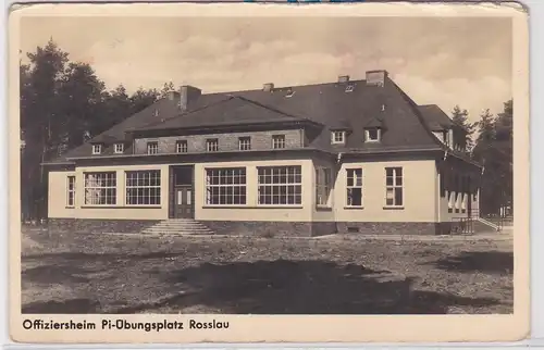 84604 Feldpost Ak Offiziersheim Pi-Übungsplatz Rosslau 1942