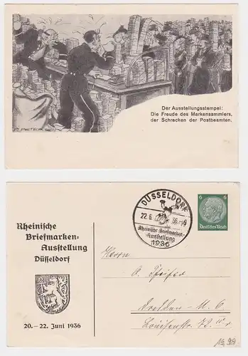 90392 GS Ak Rheinische Briefmarken Ausstellung Düsseldorf 1936