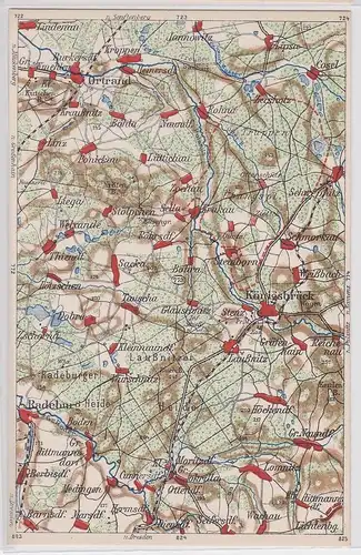903356 Landkarten Ak Wona-Karte Königsbrück, Ortrand, Radeburg usw.