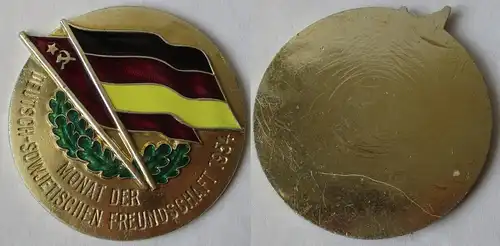 DDR Plakette Abzeichen Monat der deutsch-sowjetischen Freundschaft 1954 (117262)
