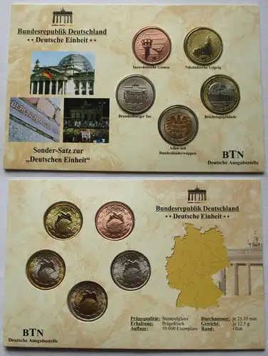 BRD Sonder-Satz zur "Deutschen Einheit" mit 5 Medaillen (119482)