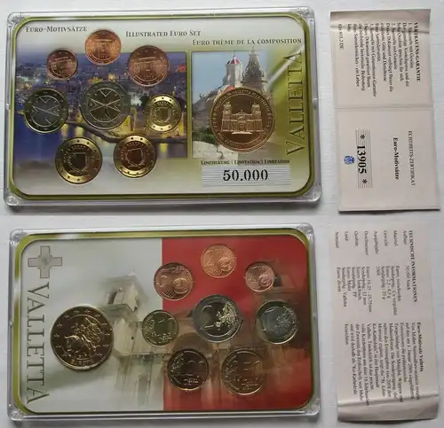 Euro-Motivsätze KMS Kursmünzensatz Euro Malta 2008 in Hartplastebox (102254)