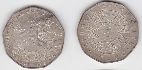5 Euro Silber Münze Österreich 2004 EU Erweiterung (117190)