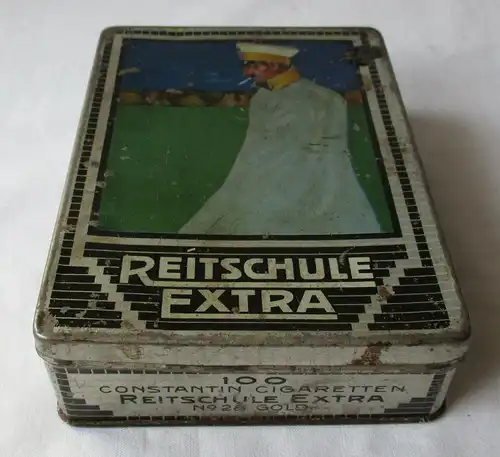 seltene 100er Zigarettendose Reitschule Extra Cigaretten No. 28 Gold (134718)