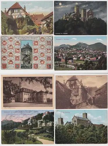 90044/8 Ak Eisenach Stadtansichten um 1920