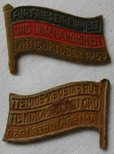 DDR Abzeichen Für Frieden Freiheit und Unabhängigkeit 15. Oktober 1950 (148924)