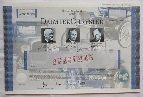 1 Stückaktie DaimlerChrysler AG Stuttgart New York (142293)