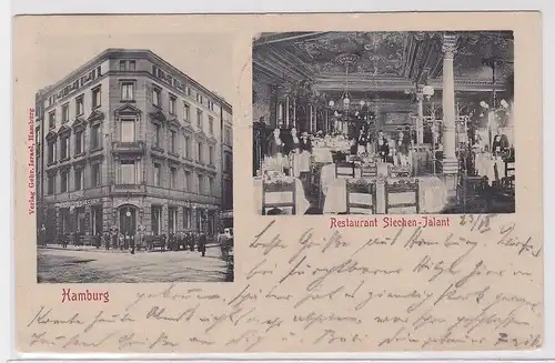 89906 Mehrbild Ak Hamburg Restaurant Siechen Jalant 1903