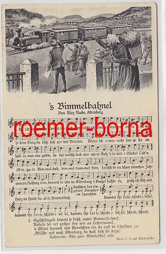 09981 Lied Ak "s´Bimmelbahnel" von Max Nacke Altenberg um 1930
