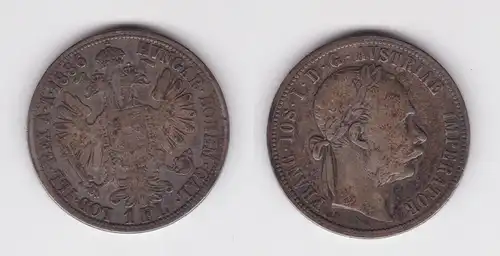 1 Gulden Silber Münze Österreich 1886 ss/f.vz (147115)