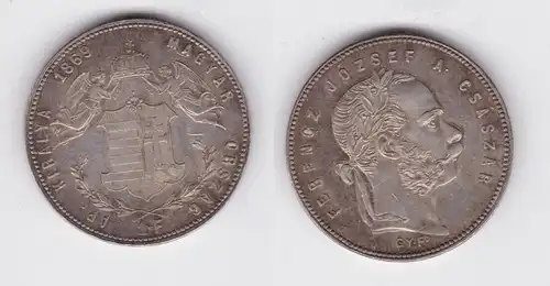 1 Gulden Forint Silber Münze Österreich Ungarn Franz Joseph I. 1869 GYF (146885)