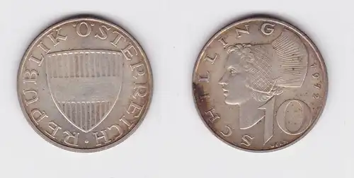 10 Schilling Silber Münze Österreich 1972 (147936)