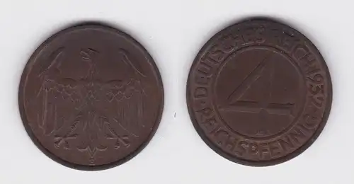 4 Pfennig Kupfer Münze Weimarer Republik 1932 E "Brüning Taler" (139095)
