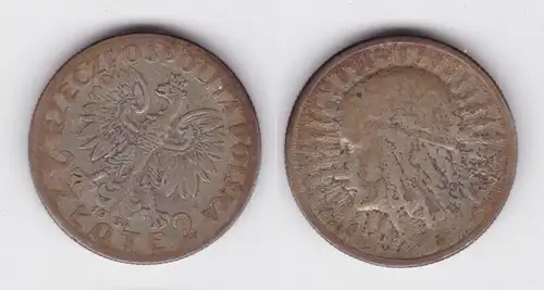 Silbermünze Polen 2 Zloty/Złotych 1934 Königin Hedwig von Anjou Jadwiga (140912)