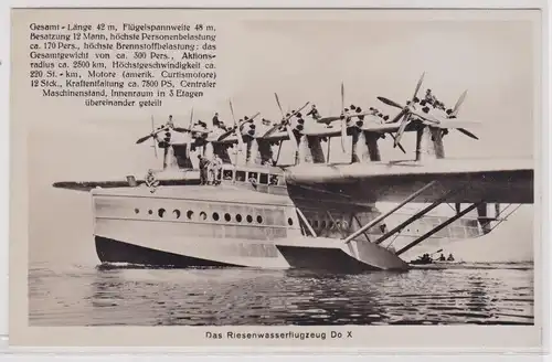 44414 Ak Das Riesenwasserflugzeug Do X mit 12 Curtismotoren 1932